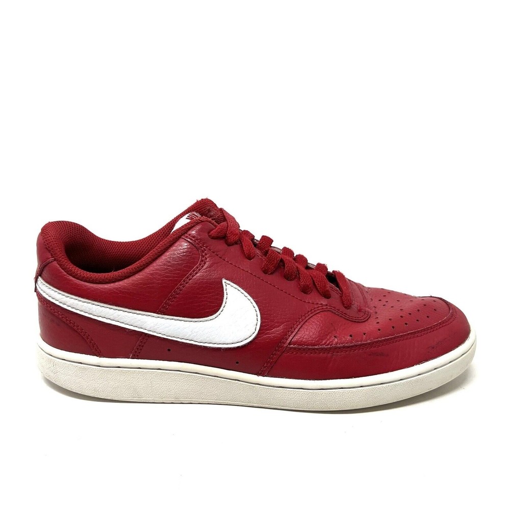 Nike Court Vision Low Men Size 9 Gym Athletic Red White Sneaker Shoes CD5463-600